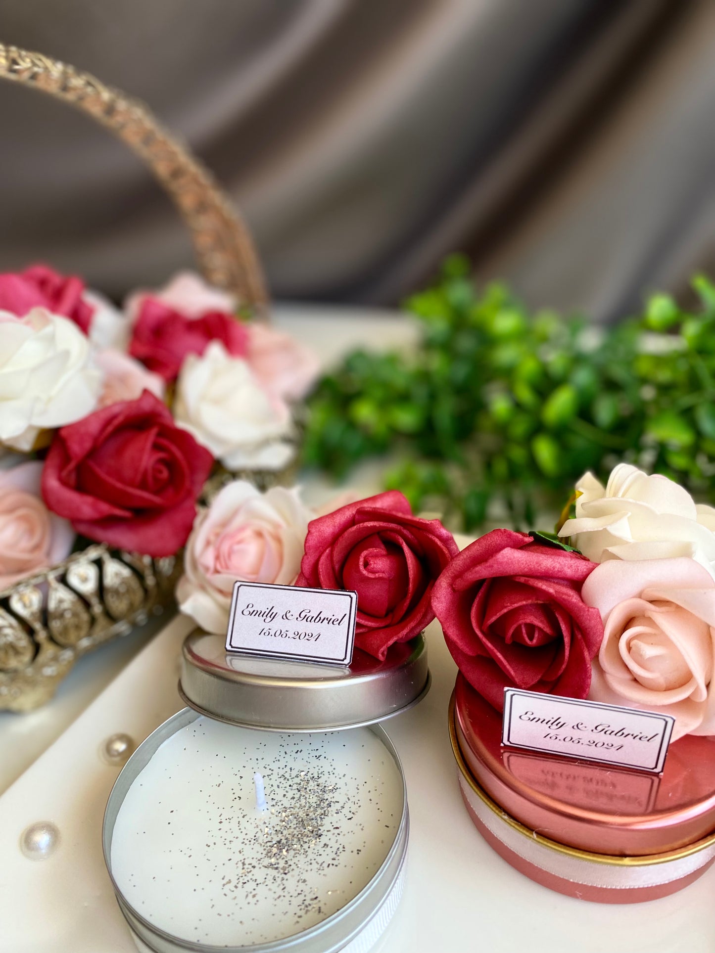 Elegant Wedding Candle Favors, Bridal Shower Guest Favor, Baby Shower Candle Favor, Candle Party Favors, Rose Candle Favors, Unique Candle