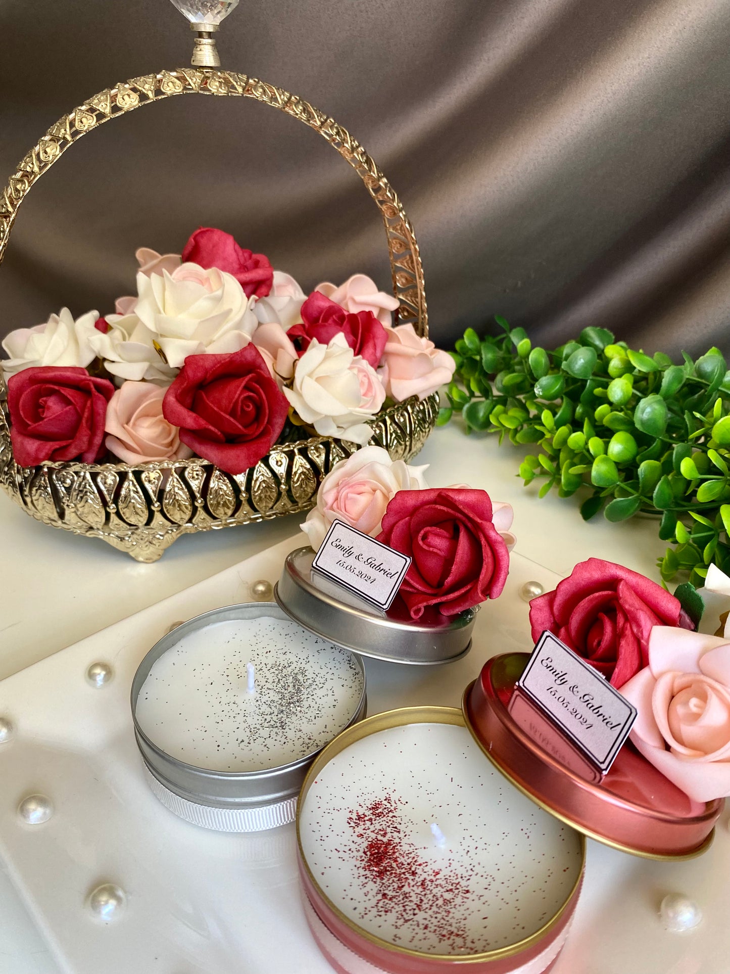Elegant Wedding Candle Favors, Bridal Shower Guest Favor, Baby Shower Candle Favor, Candle Party Favors, Rose Candle Favors, Unique Candle