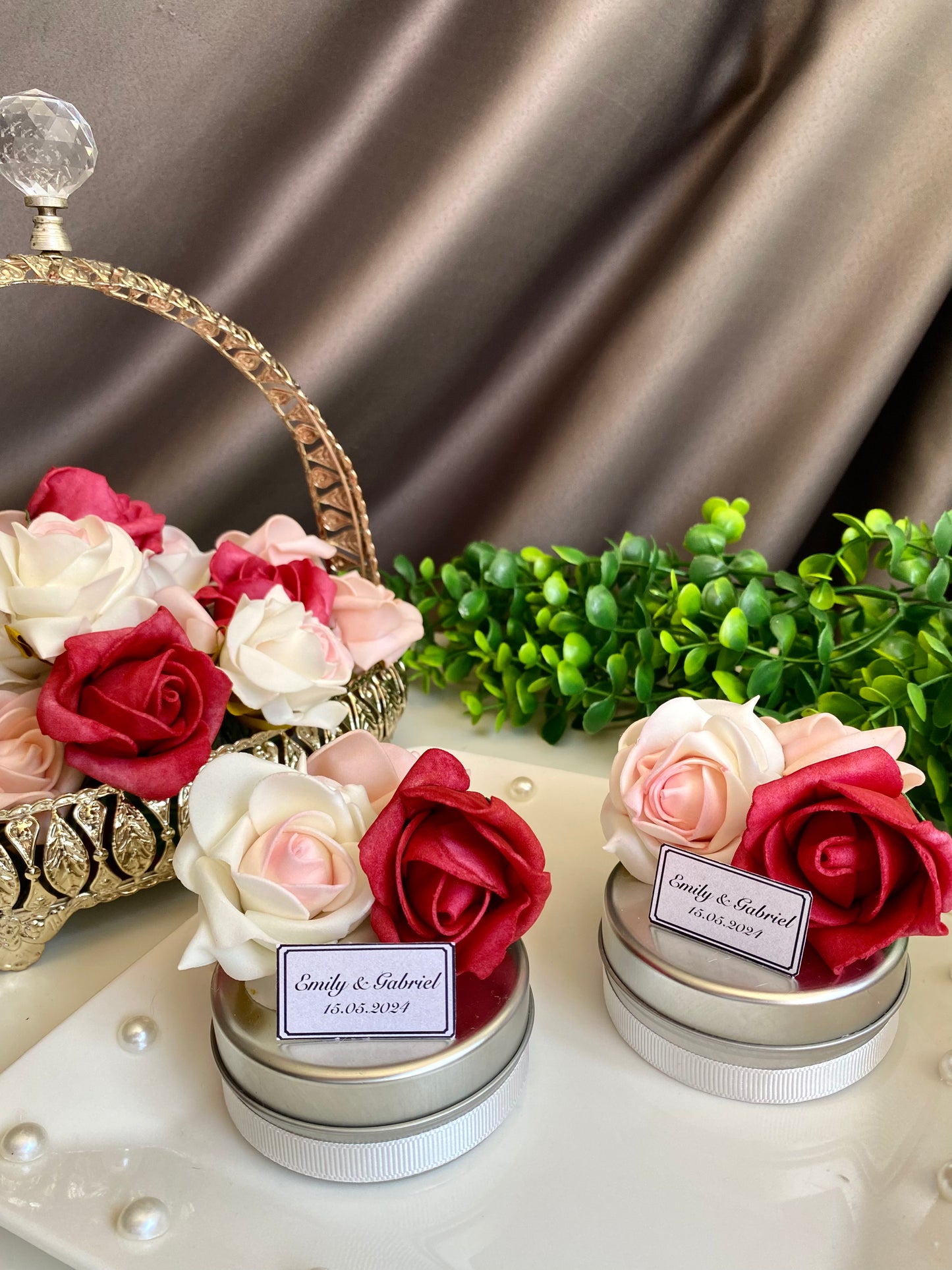 Elegant Wedding Candle Favors, Bridal Shower Guest Favor, Baby Shower Candle Favor, Candle Party Favors, Rose Candle Favors, Unique Candle